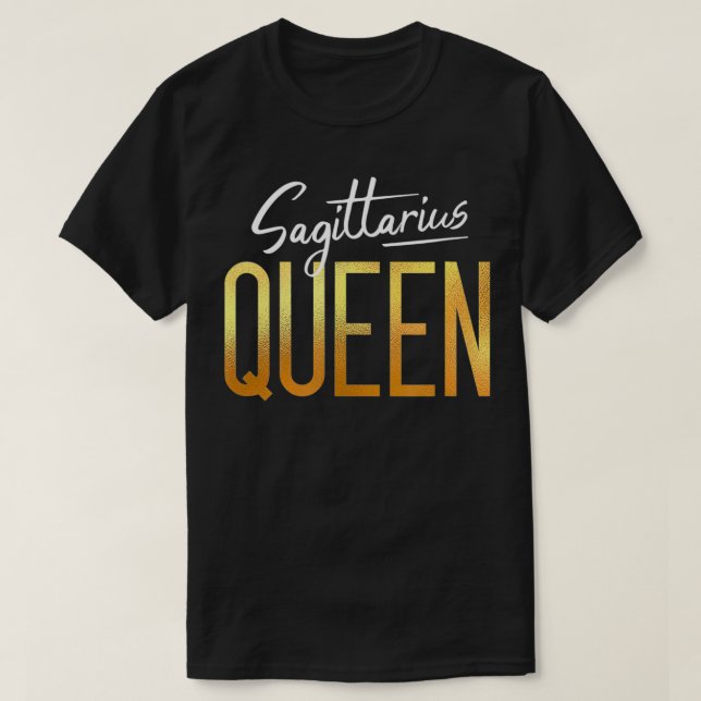 Sagittarius Queen  Sagittarius Women Birthday Astr T-Shirt (Design Front)