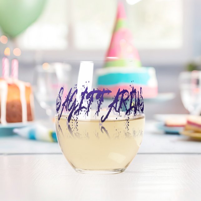 Sagittarius -Reflection Stemless Wine Glass (Insitu (Birthday))
