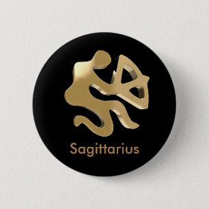 Sagittarius, Sagittario 2 Inch Round Button