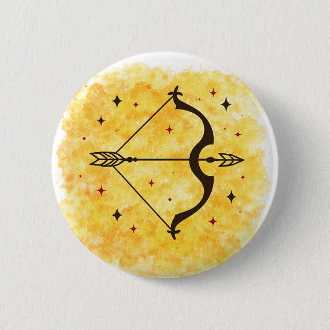 Sagittarius Sign 2 Inch Round Button (Front)
