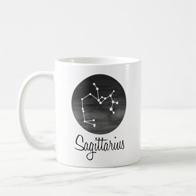 Sagittarius Sign, Constellation, Zodiac Coffee Mug (Left)