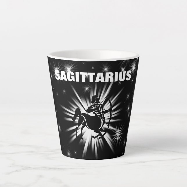 Sagittarius sign latte mug (Front)