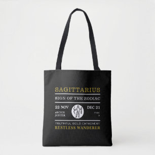 Sagittarius Sign of the Zodiac, Astrological Tote Bag