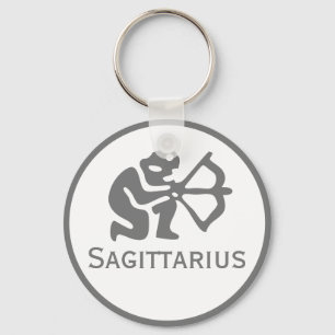 Sagittarius Sign of the Zodiac Design Keychain