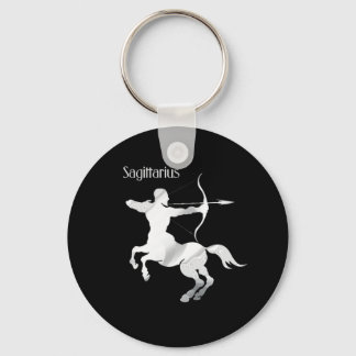 Sagittarius Silver Archer Zodiac Keychain