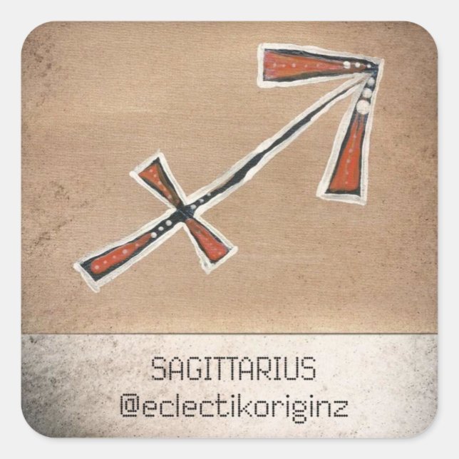 Sagittarius  square sticker (Front)