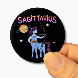 Sagittarius star sign The Archer zodiac star 2 Inch Round Button