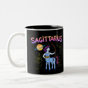 Sagittarius star sign The Archer zodiac star Two-Tone Coffee Mug