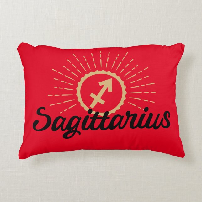 Sagittarius Starburst Symbol   Accent Pillow (Front)