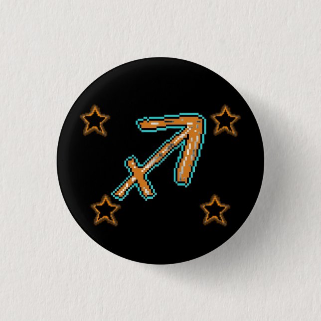 SAGITTARIUS Stars 1 Inch Round Button (Front)