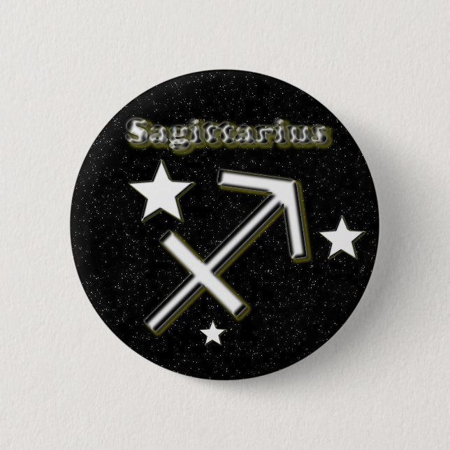 Sagittarius symbol 2 inch round button (Front)