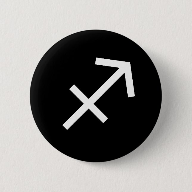 Sagittarius Symbol 2 Inch Round Button (Front)