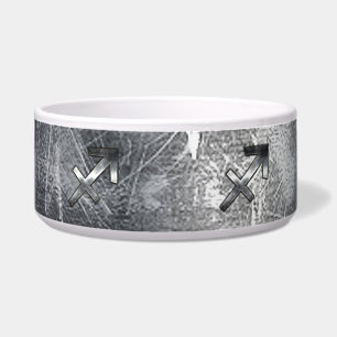 Sagittarius Symbol Grunge Distressed Steel Style