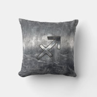 Sagittarius Symbol Grunge Distressed Steel Style