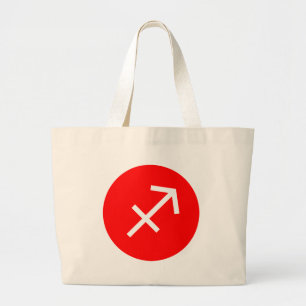 Sagittarius Symbol Large Tote Bag