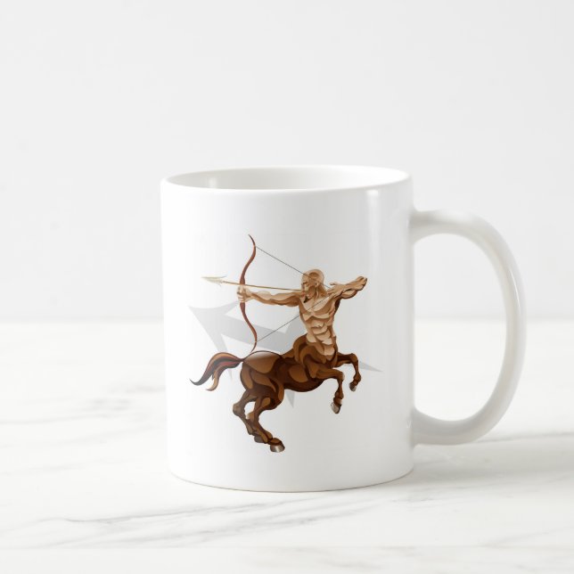 Sagittarius the archer star or birth zodiac sign coffee mug (Right)
