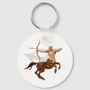Sagittarius the archer star or birth zodiac sign keychain