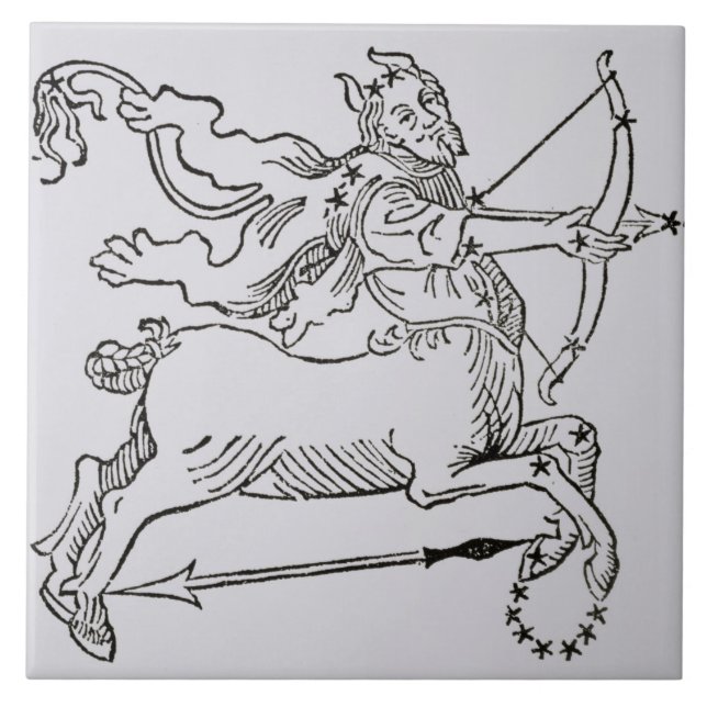 Sagittarius (the Centaur) an illustration from the Tile (Front)