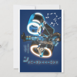 Sagittarius Theme birthday invitation. Invitation