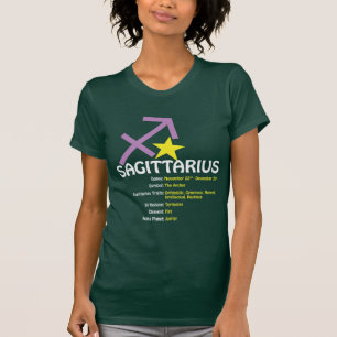 Sagittarius Traits Ladies Dark Petite T-Shirt
