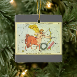 Sagittarius, Vintage Constellation Urania's Mirror Ceramic Ornament