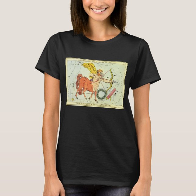 Sagittarius, Vintage Constellation Urania's Mirror T-Shirt (Front)