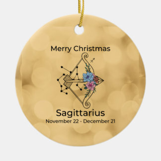 Sagittarius Vintage Inspired Christmas Ornament
