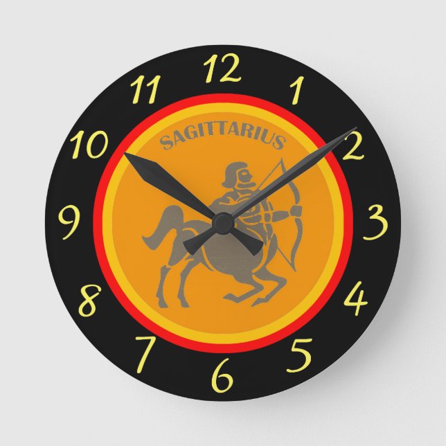 Sagittarius Wall Clock (Front)