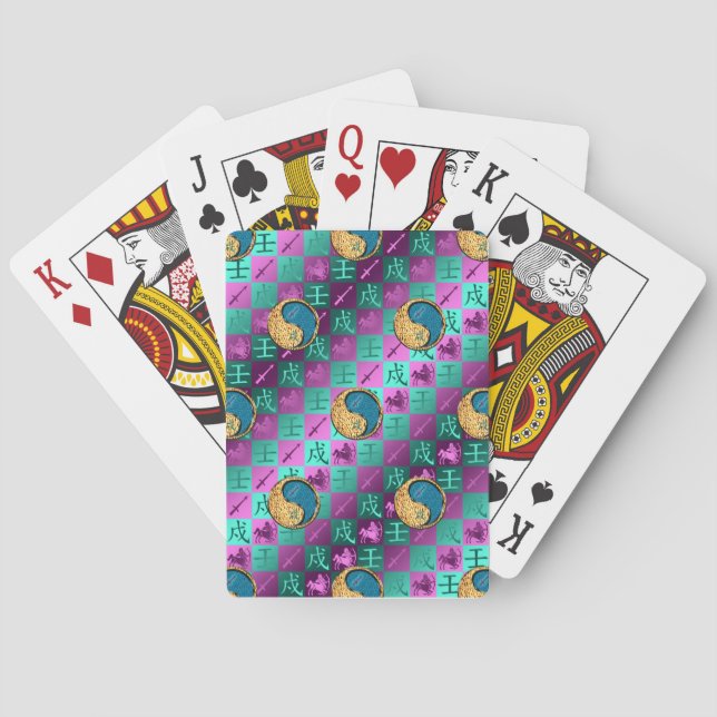 Sagittarius & Water Dog Playing Cards (Back)