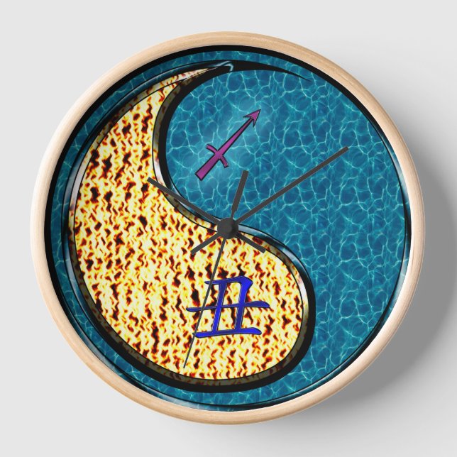 Sagittarius & Water Ox Clock (Front)
