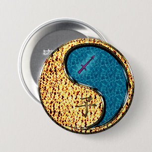 Sagittarius & Water Rat 3 Inch Round Button