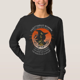 Sagittarius Woman Zodiac Soul Of A Witch Mouth Of T-Shirt