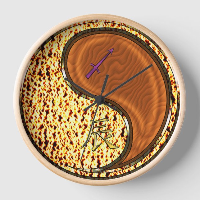 Sagittarius & Wood Dragon Clock (Front)