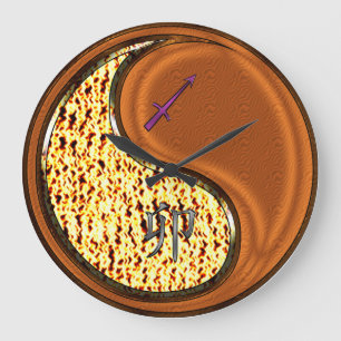 Sagittarius & Wood Rabbit Large Clock