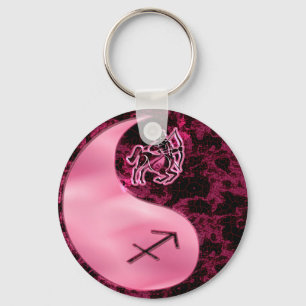 Sagittarius Yin Yang Keychain