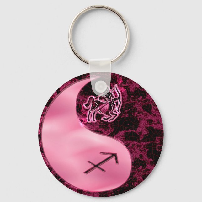 Sagittarius Yin Yang Keychain (Front)