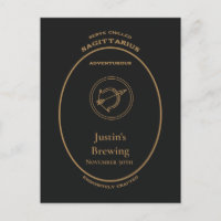 Sagittarius Zodiac Apothecary Label Personalized
