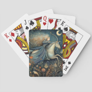 Sagittarius Zodiac Astrology Celestial Birthday Playing Cards