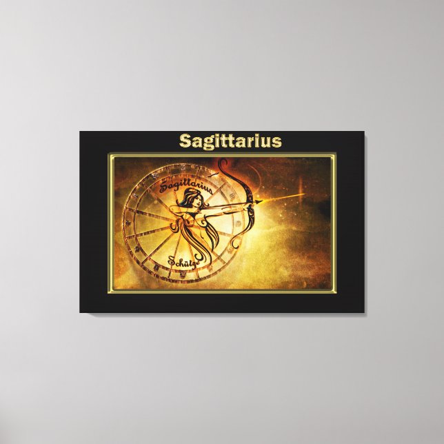 Sagittarius Zodiac Astrology design Canvas Print (Front)