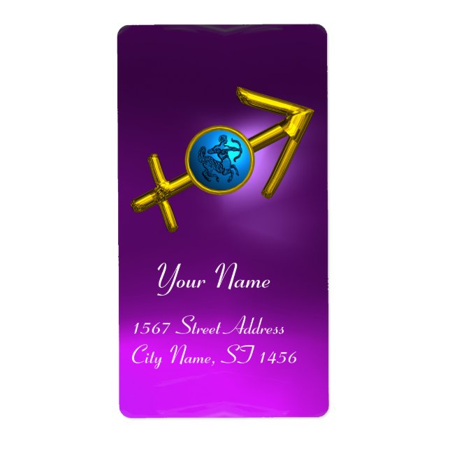 SAGITTARIUS ZODIAC BIRTHDAY Blue Turquoise,Purple (Front)