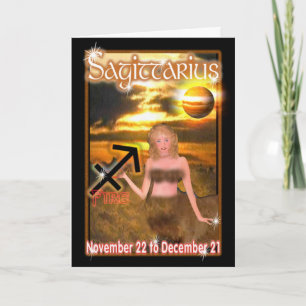 Sagittarius Zodiac birthday card