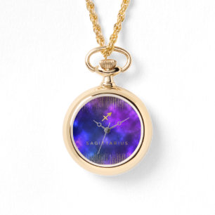 Sagittarius Zodiac Custom Gold Wrap-Around Watch