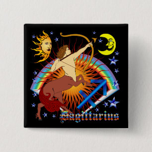 Sagittarius-Zodiac-Design-V-1 2 Inch Square Button