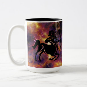 Sagittarius Zodiac Galaxy Archer – Astrology Horos Two-Tone Coffee Mug