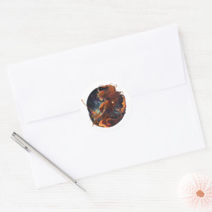 Sagittarius Zodiac Graphic Classic Round Sticker