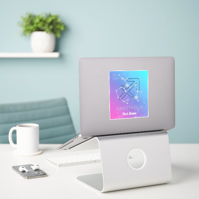 Sagittarius Zodiac Horoscope Star Constellation (Laptop On Desk)