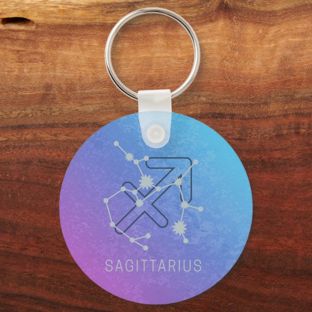 Sagittarius Zodiac Horoscope Star Constellation Keychain (Front)