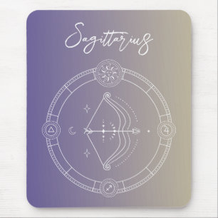 Sagittarius zodiac horoscope star sign gradient mouse pad