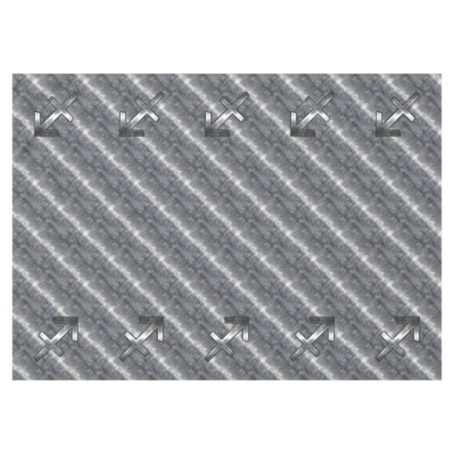 Sagittarius Zodiac In Grunge Distressed Steel look Tablecloth (Front (Horizontal))