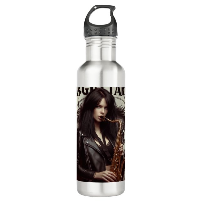 Sagittarius Zodiac Musician Saxophone  710 Ml Water Bottle (Front)